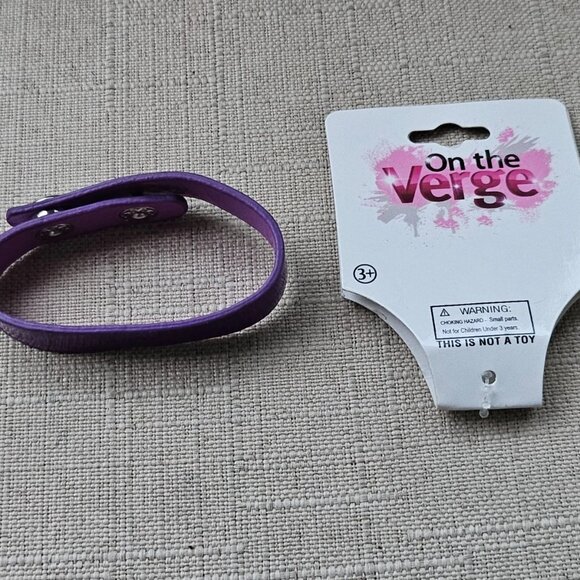 On the Verge Women Bracelet Purple Vegan Wrist Band Fashion Jewelry - Picture 3 of 10